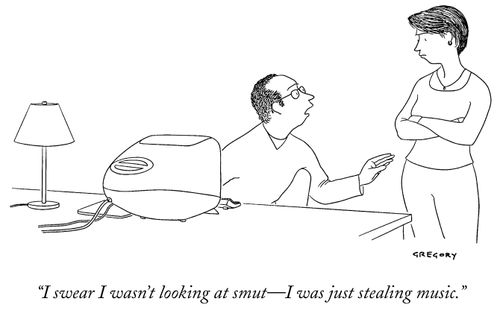 "I swear I wasn't looking at smut – I was just stealing music."