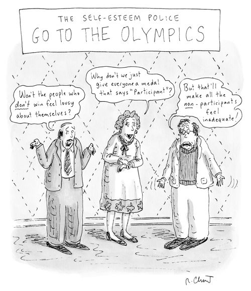 The self-esteem police go to the olympics