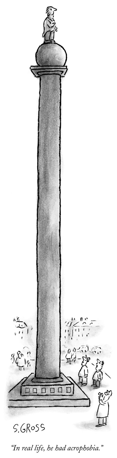 "In real life, he had acrophobia."