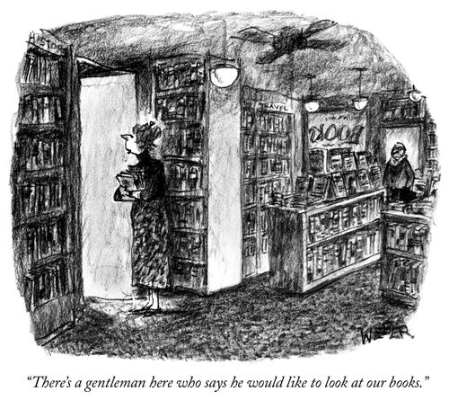 "There's a gentleman here who says he would like to look at our books."