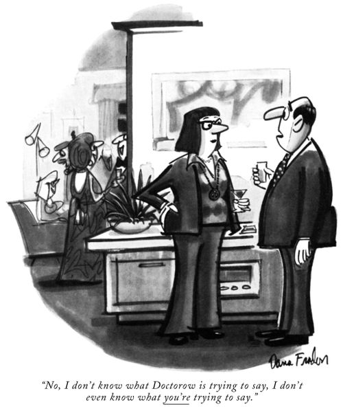 “No, I don’t know what Doctorow is trying to say, I don’t even know what you’re trying to say.”