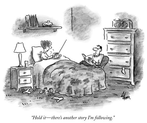 "Hod it – there's another story I'm following."