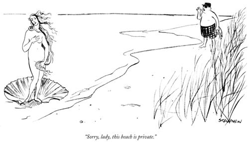 "Sorry, lady, this beach is private."