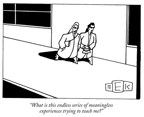 "What is this endless series of meaningless experiences trying to teach me?"