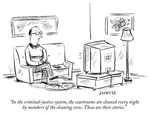 "In the criminal-justice system, the courtrooms are cleaned every night by members of the cleaning crew. These are their stories."