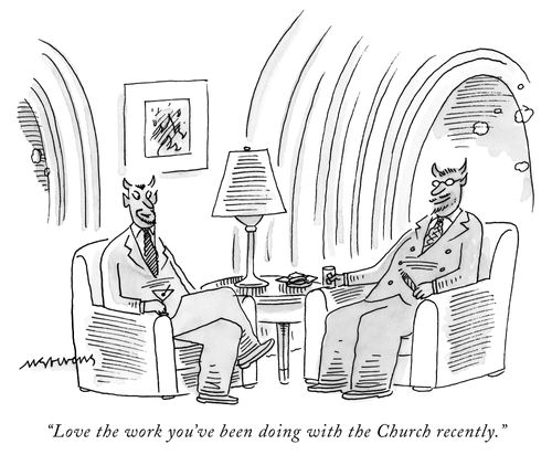 "Love the work you've been doing with the Church recently."