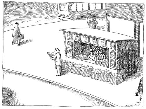 Stalk of Newspaper Vendors