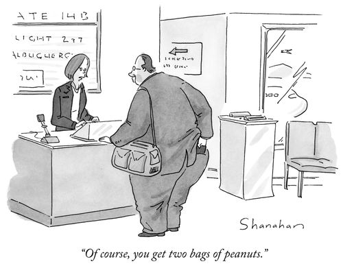 "Of course, you get two bags of peanuts."
