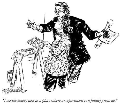 "I see the empty nest as a place where an apartment can finally grow up."
