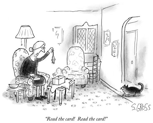 "Read the card! Read the card!"