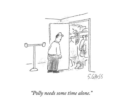 "Polly needs some time alone."