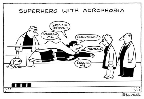 Superhero with Acrophobia