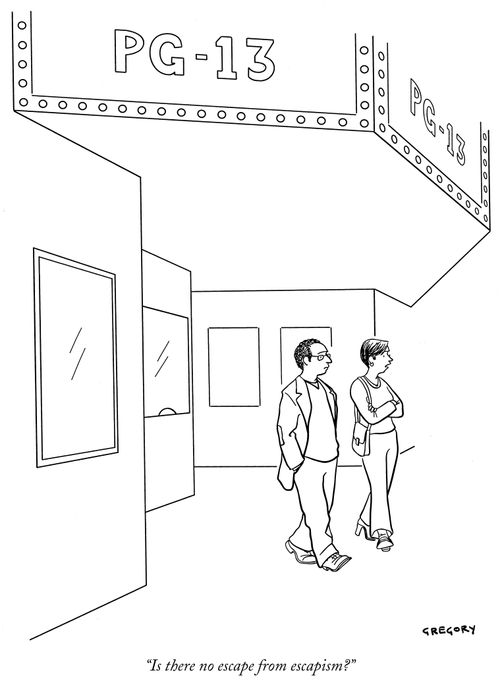 "Is there no escape from escapism?"