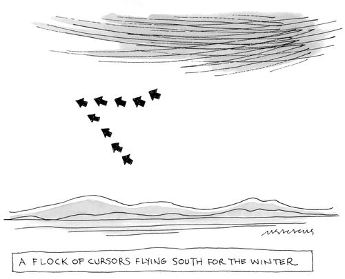 A flock of cursors flying south for the winter