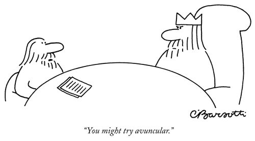 "You might try avuncular."