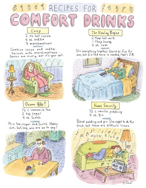 Recipes for comfort drinks.