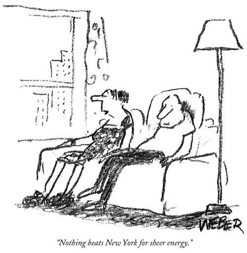 "Nothing beats New York for sheer energy."