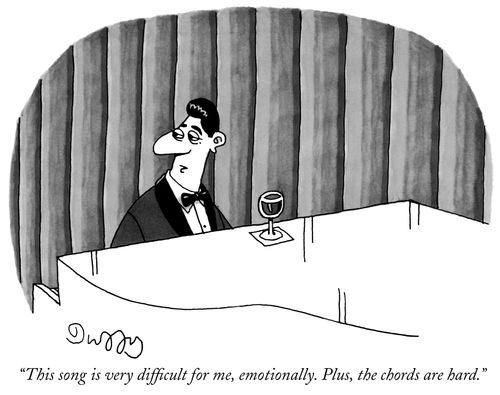 "This song is very difficult for me, emotionally. Plus, the chords are hard."
