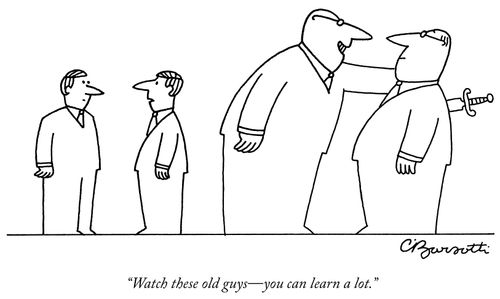 "Watch these old guys- you can learn a lot."