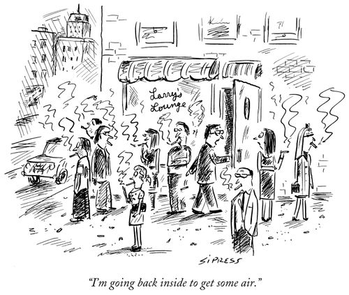 "I'm going back inside to get some air."