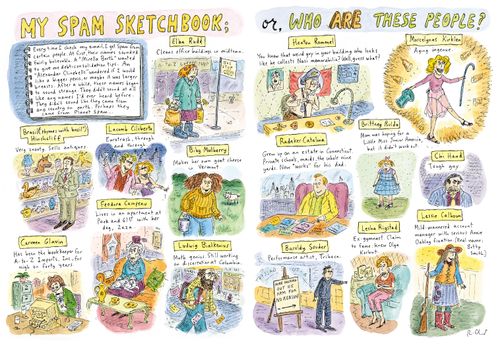 My spam sketchbook; or, who are these people?