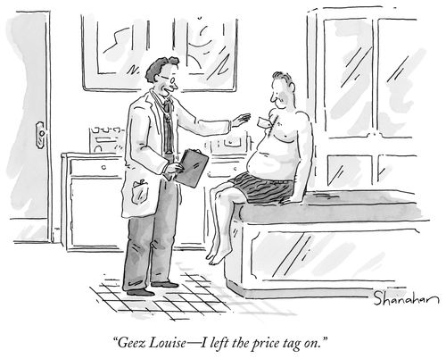 "Geez Louise- I left the price tag on."