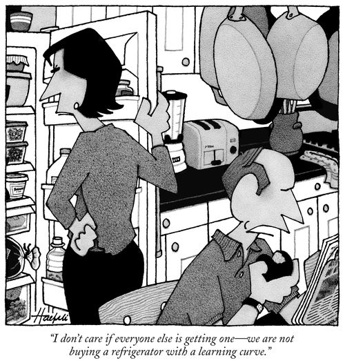 "We are not buying a refrigerator with a learning curve."