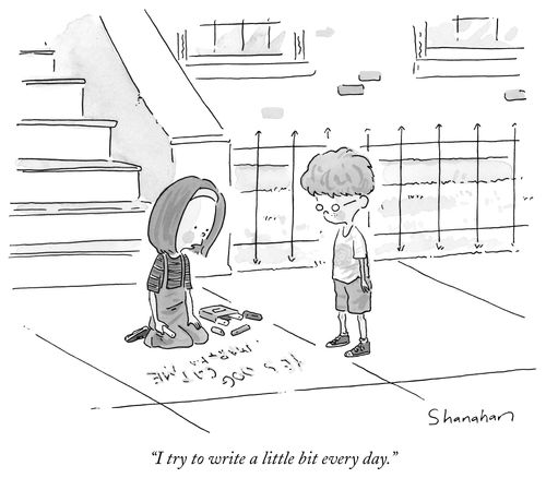 "I try to write a little bit every day."
