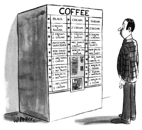 Coffee options.