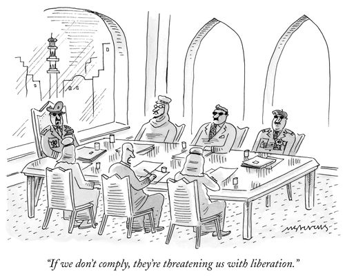 "If we don't comply, they're threatening us with liberation."