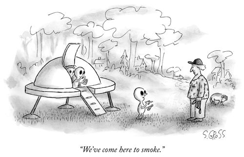 "We've come here to smoke."