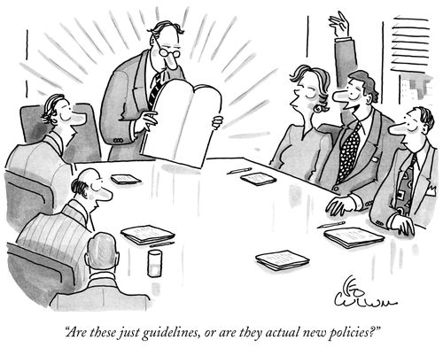 "Are these just guidelines, or are they actual new policies?"