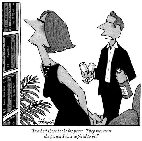 "I've had those books for years. They represent the person I once aspired to be."