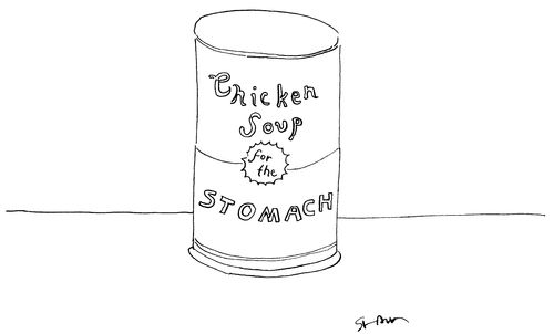 Chicken soup for the stomach.