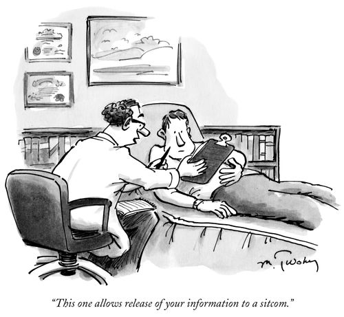 "This one allows release of your information to a sitcom."