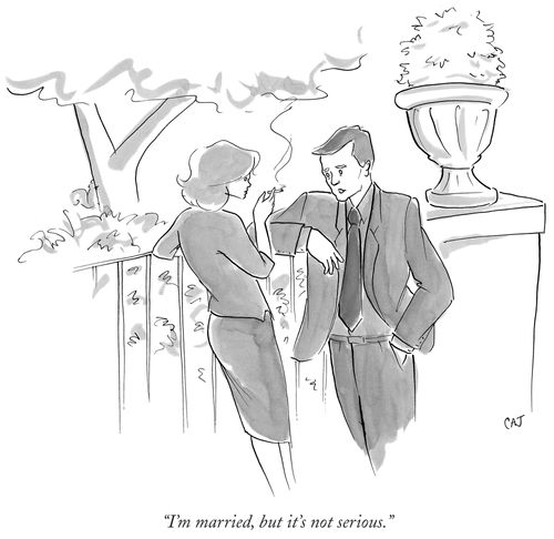 "I'm married, but it's not serious."