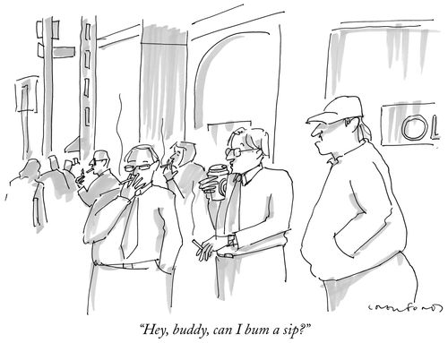"Hey, buddy, can I bum a slip."