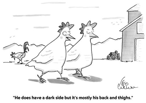 "He does have a dark side but it's mostly his back and thighs."