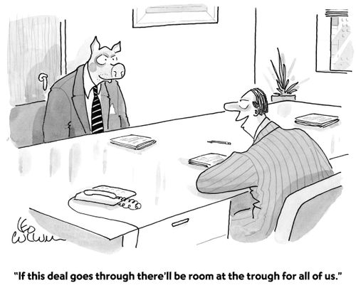 "There'll be room at the trough for all of us."