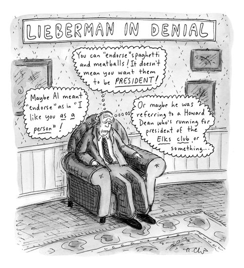 Lieberman in denial