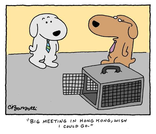 "Big meeting in Hong Kong, wish I could go."