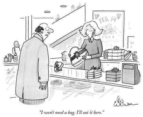 "I won't need a bag. I'll eat it here."