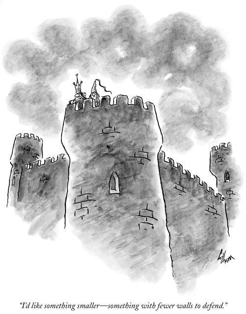 "I'd like something smaller – something with fewer walls to defend."