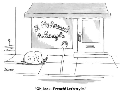 "Oh, look- French! Let's try it."
