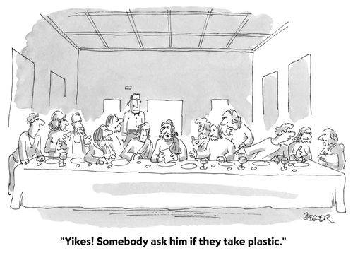 "Yikes! Somebody ask him if they take plastic."