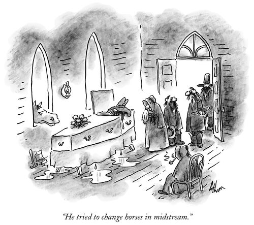 "He tried to change horses midstream."