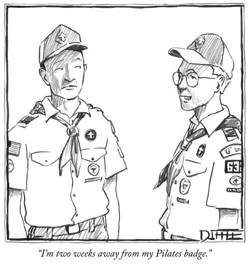 "I'm two weeks away from my Pilates badge."