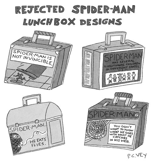 Rejected Spider-man lunchbox ideas
