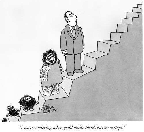 "I was wondering when you'd notice there's lots more steps."