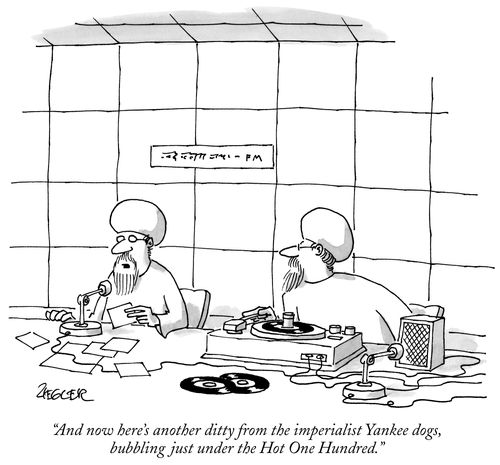 "And now here's another ditty from the imperialist Yankee dogs, bubbling just under the Hot One Hundred."